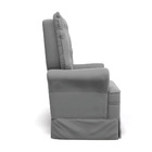 Poltrona De Amamentação Com Balanço Laura Veludo Cinza Tb122