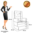 Poltrona De Amamentação Com Balanço Laura Veludo Rosê Tb120 B