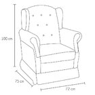 Poltrona De Amamentação Com Balanço Letícia Corino Azul - D'r