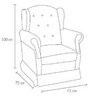 Poltrona De Amamentação Com Balanço Letícia Corino Bege - D'r