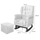 Poltrona De Amamentação Com Balanço Letícia Pé Canoa E Puff -