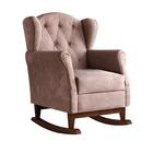 Poltrona De Amamentação Com Balanço Letícia Pé Canoa E Puff -