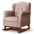 Poltrona De Amamentação Com Balanço Letícia Pé Canoa E Puff -