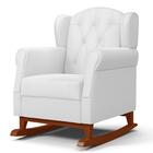 Poltrona De Amamentação Com Balanço Letícia Pé Canoa E Puff -