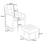 Poltrona De Amamentação Com Balanço Linho Com Puff Ana Cinza