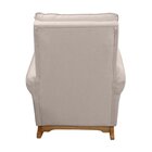 Poltrona De Amamentação Com Balanço Linho Com Puff Paris Bege