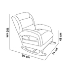 Poltrona De Amamentação Com Balanço Luna Suede Base De Madeir