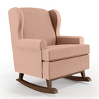 Poltrona De Amamentação Com Balanço Malu Base De Madeira P02