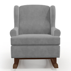 Poltrona De Amamentação Com Balanço Malu Base De Madeira P02