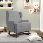 Poltrona De Amamentação Com Balanço Malu Base De Madeira P02