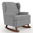 Poltrona De Amamentação Com Balanço Malu Base De Madeira P02