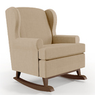 Poltrona De Amamentação Com Balanço Malu Base De Madeira P02