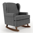 Poltrona De Amamentação Com Balanço Malu Base De Madeira P02