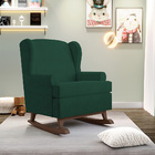 Poltrona De Amamentação Com Balanço Malu Base De Madeira P02