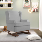 Poltrona De Amamentação Com Balanço Malu Base De Madeira P02