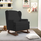 Poltrona De Amamentação Com Balanço Malu Base De Madeira P02