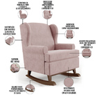 Poltrona De Amamentação Com Balanço Malu Base De Madeira P02