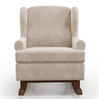 Poltrona De Amamentação Com Balanço Malu Base De Madeira P02