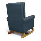 Poltrona De Amamentação Com Balanço Manu Linho Azul Tb195 Bas