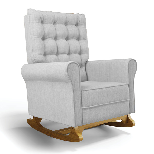 Poltrona De Amamentação Com Balanço Manu Linho Cinza Tc185 Ba