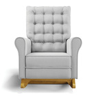 Poltrona De Amamentação Com Balanço Manu Suede Cinza Tc192 Ba