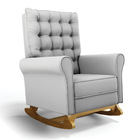 Poltrona De Amamentação Com Balanço Manu Suede Cinza Tc192 Ba