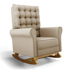 Poltrona De Amamentação Com Balanço Manu Suede Marrom Rato Tc