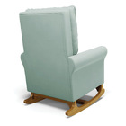 Poltrona De Amamentação Com Balanço Manu Veludo Base De Madei