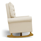 Poltrona De Amamentação Com Balanço Manu Veludo Bege Base De