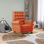 Poltrona De Amamentação Com Balanço Manu Veludo Ferrugem Tb12