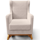 Poltrona De Amamentação Com Balanço Mavie L02 Suede Bege - Ly