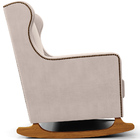 Poltrona De Amamentação Com Balanço Mavie L02 Suede Bege - Ly