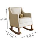 Poltrona De Amamentação Com Balanço Mirelle Tecido Linho Arei