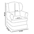 Poltrona De Amamentação Com Balanço Sabrina Corino Bege K-101