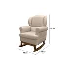 Poltrona De Amamentação Com Balanço Sabrina Pé Canoa E Puff -