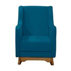 Poltrona De Amamentação Com Balanço Veludo Com Puff Aquila Az