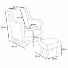 Poltrona De Amamentação Com Balanço Veludo Com Puff Aquila Ci