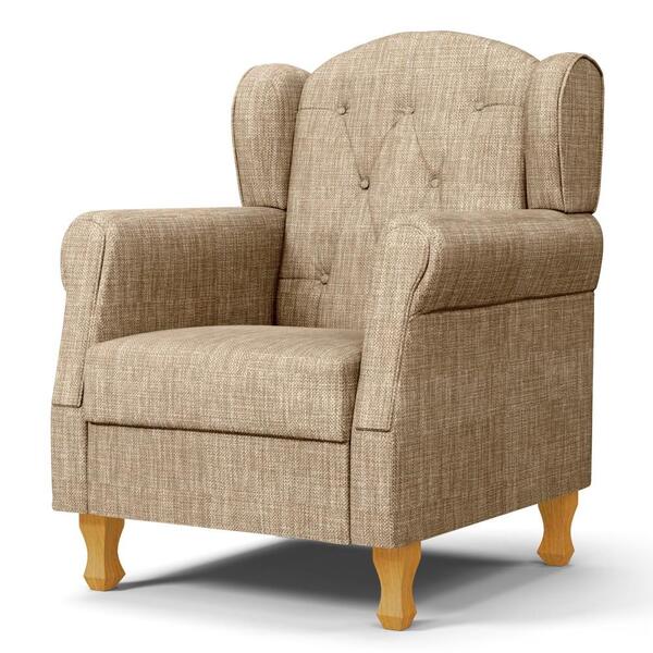 Poltrona De Amamentação Com Pés De Madeira Lucy P04 Linho Beg