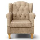 Poltrona De Amamentação Com Pés De Madeira Lucy P04 Linho Beg