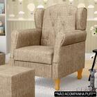 Poltrona De Amamentação Com Pés De Madeira Lucy P04 Linho Beg