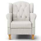 Poltrona De Amamentação Com Pés De Madeira Lucy P04 Linho Off