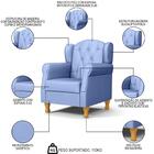 Poltrona De Amamentação Com Pés De Madeira Lucy Z39 Sintético