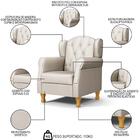 Poltrona De Amamentação Com Pés De Madeira Lucy Z39 Sintético