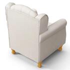 Poltrona De Amamentação Com Pés De Madeira Lucy Z39 Suede Beg