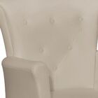 Poltrona De Amamentação Com Puff Bárbara Botonê Corino Bege K