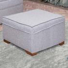 Poltrona De Amamentação Com Puff Carol Linho Cinza Areia Caro