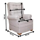 Poltrona De Amamentação Com Puff Carol Linho Claro Areia Caro