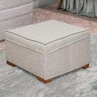 Poltrona De Amamentação Com Puff Carol Linho Claro Areia Caro