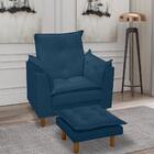 Poltrona De Amamentação Com Puff Isabella Bellamado Cor:azul