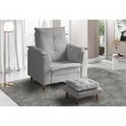 Poltrona De Amamentação Com Puff Isabella Bellamado Cor:bege